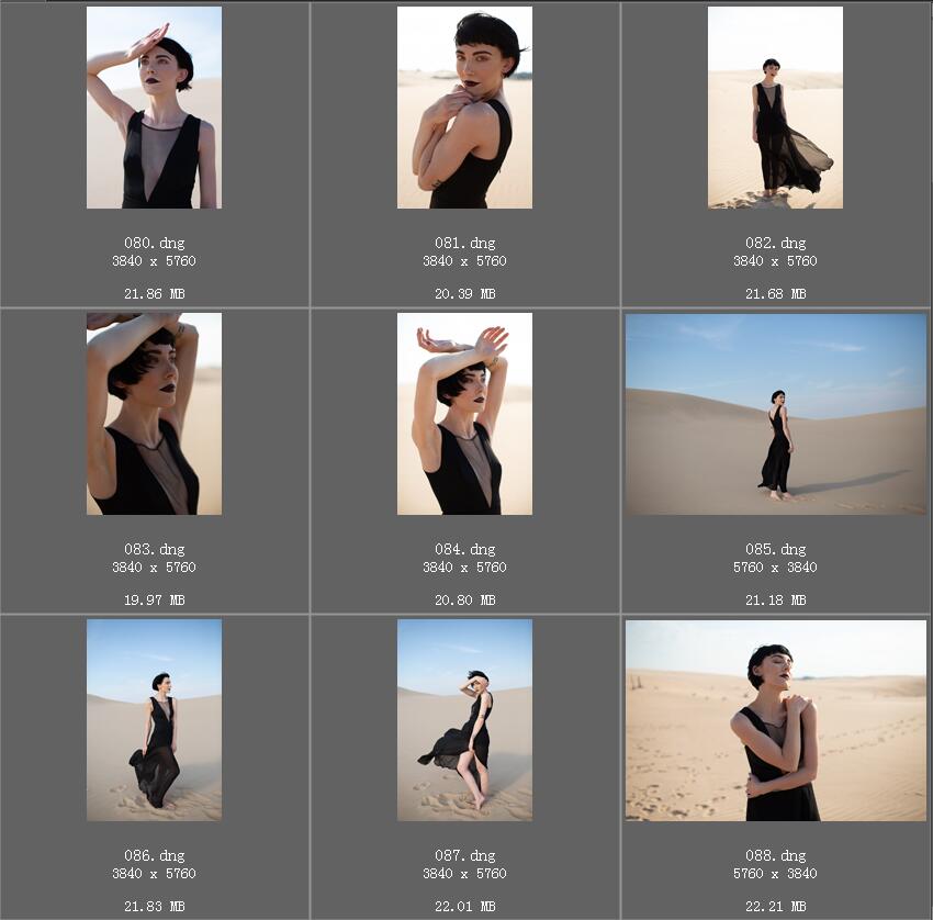 外国性感模特女孩沙漠内衣写真摄影作品raw未修人像原片