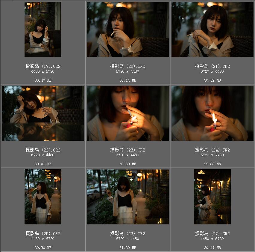 美女傍晚情绪人像写真摄影图片raw未修原片