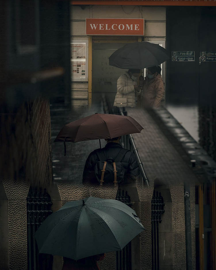 欧州古典建筑风光，雨天街头人文纪实街景摄影作品欣赏，摄影师Kris曼彻斯特作品集电子版图片素材