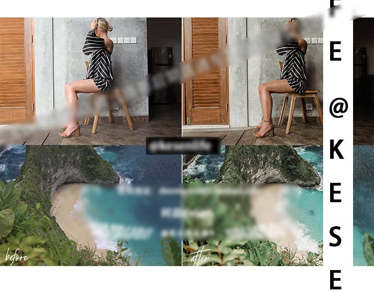 ins热带巴厘岛沙滩棕褐色皮肤Lightroom预设，适用于LR/PS/手机版LR摄影后期照片调色滤镜
