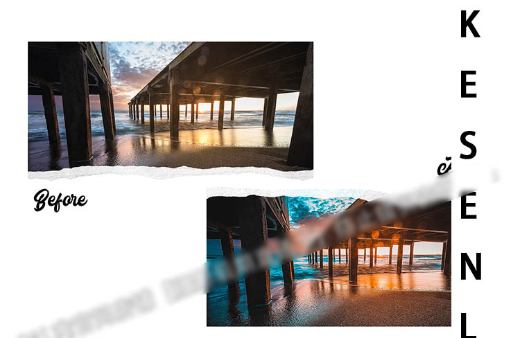 青橙色蓝绿调海岛人像城市Lightroom预设，适用于LR/PS/手机版LR摄影后期照片调色滤镜