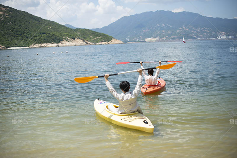 夏日海边沙滩帆船情侣写真raw未修原片