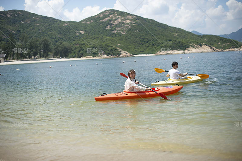 夏日海边沙滩帆船情侣写真raw未修原片