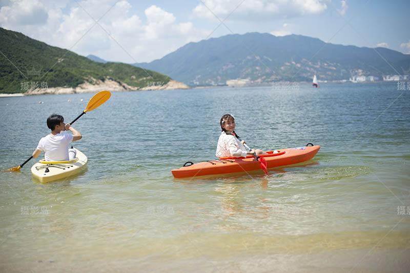 夏日海边沙滩帆船情侣写真raw未修原片