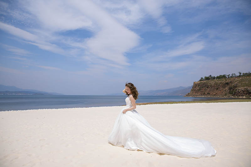 外景海边沙滩婚纱照旅拍raw未修原片