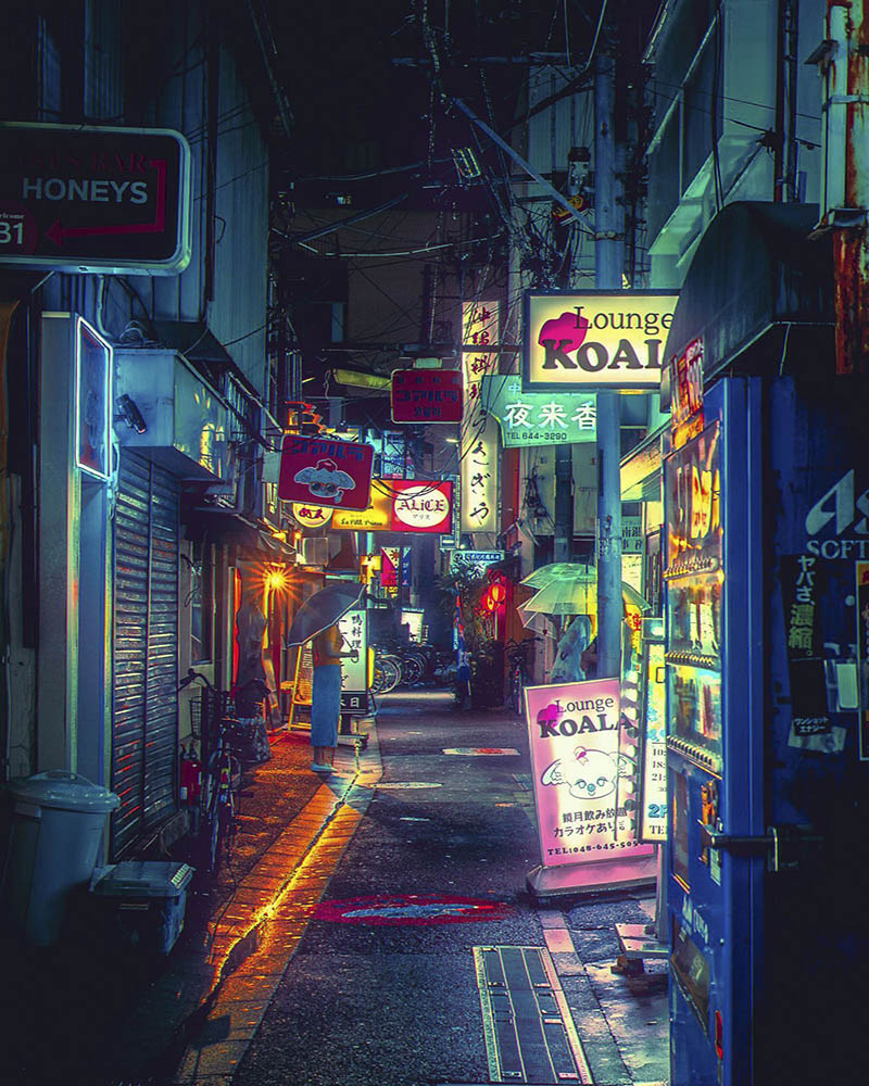摄影师kitsunetsuki日本都市夜景、城市街头人像街拍摄影作品集欣赏