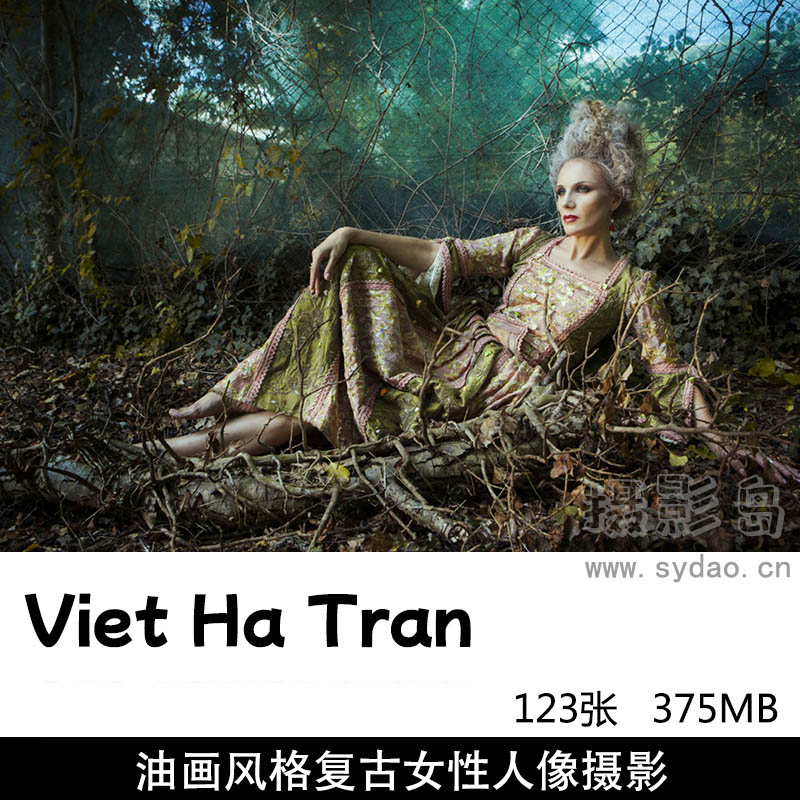 123张欧美油画风格唯美复古女性肖像人像摄影作品集欣赏，西班牙女摄影师Viet Ha Tran作品参考审美提升素材