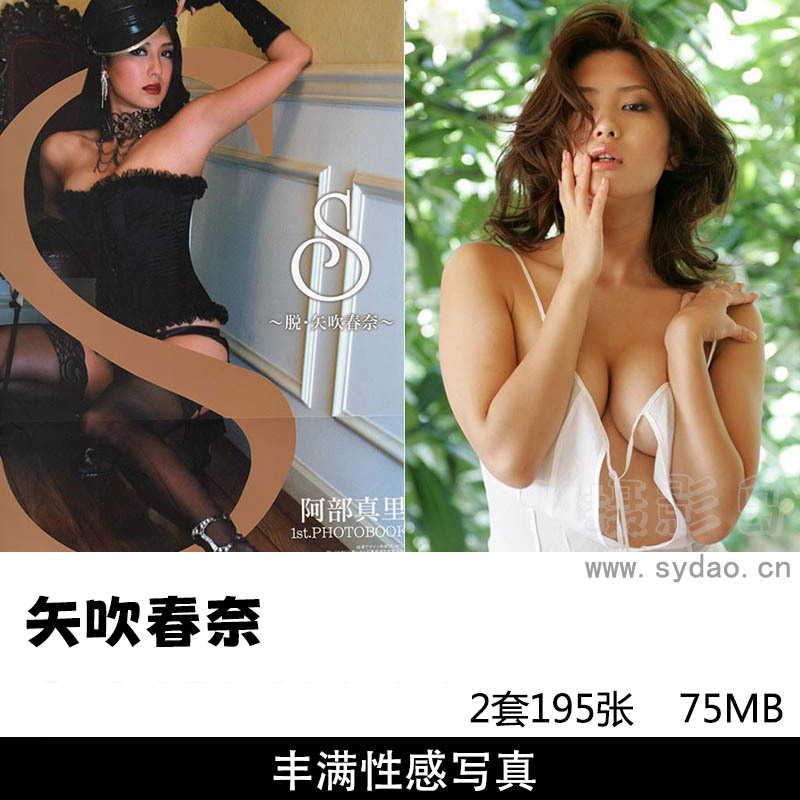  【合集】2套195张日本丰满性感女星演员矢吹春奈写真集《S-脱》《春奈》