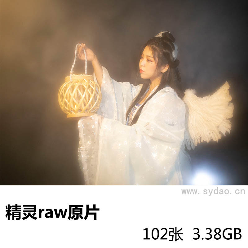102张古装精灵天使女孩写真raw人像未修原片，佳能相机cr2原图摄影后期修图练习素材