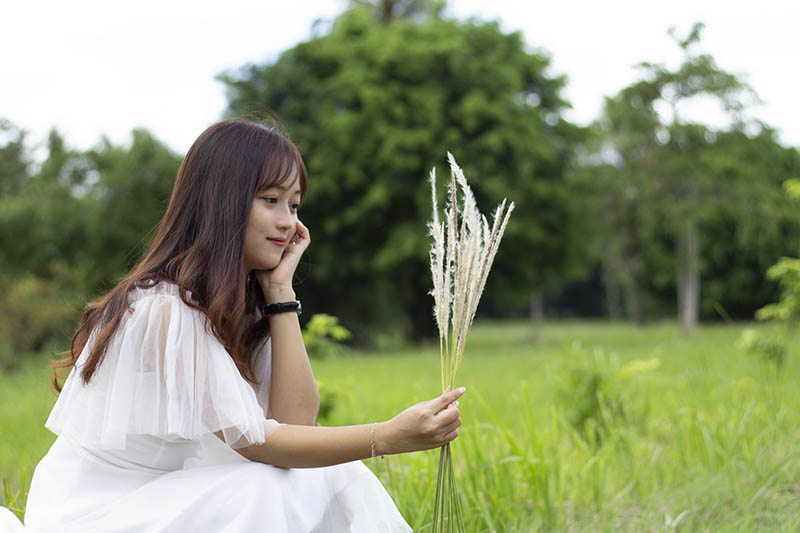 春天野外女孩小清新个人写真raw未修原片