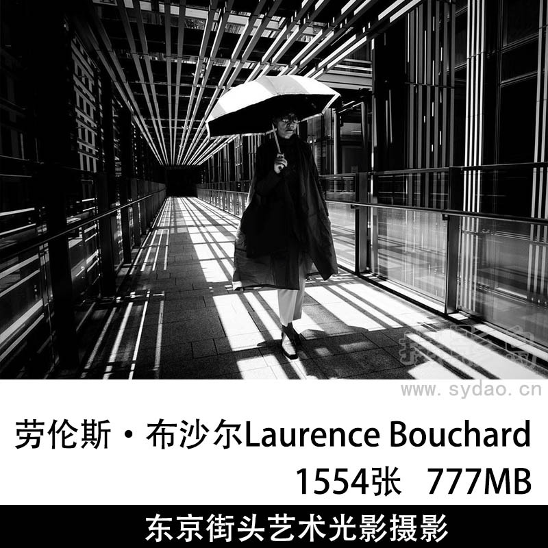 1554张日本东京街头阴雨天街拍黑白光影摄影作品欣赏，英国摄影师劳伦斯·布沙尔laurence bouchard审美提升
