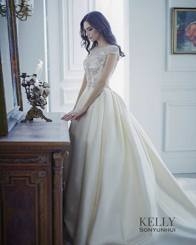 韩国婚纱照品牌sonyunhui白色婚纱礼服摄影作品欣赏