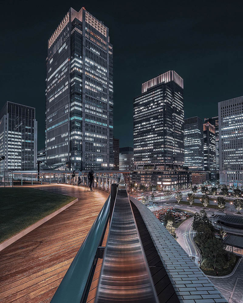 日本夜景街头车流建筑摄影图片欣赏，ins摄影师u_cccc0109审美形象照摆姿提升素材