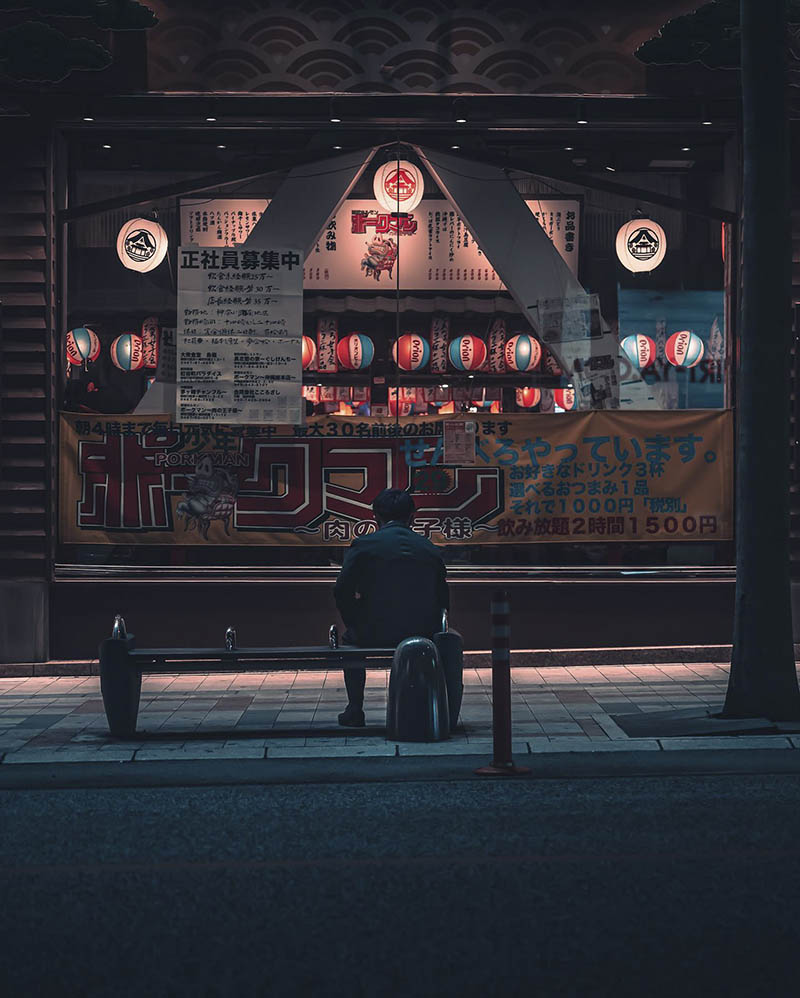 日本城市街景夜景街拍摄影作品图片欣赏，ins摄影师Hiro Ak审美提升素材