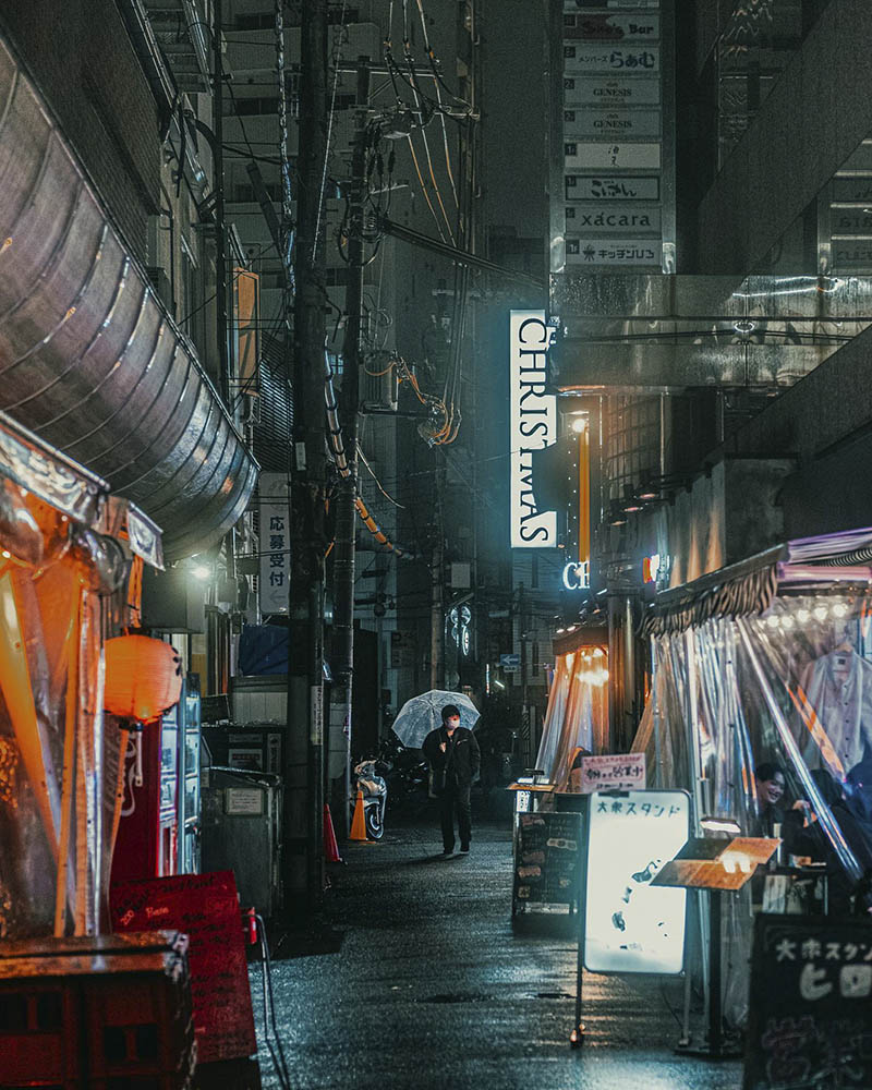 日本阴雨天夜景街拍街景风光摄影作品图片欣赏，日本摄影师saaco_film审美提升素材