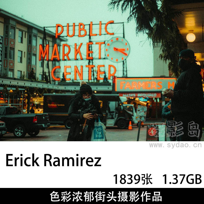 1839张青色调浓烈色彩街头风光摄影大师摄影作品图片欣赏，西雅图摄影师Erick Ramirez审美提升素材