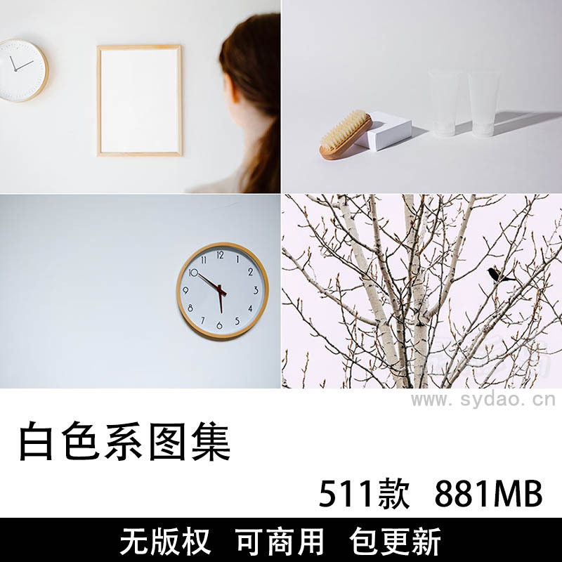 511张可商用白色系图片大全合集，简约文艺风自媒体设计背景配国外开源无版权图片壁纸素材图库