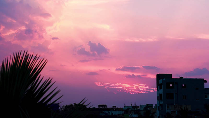 可商用晚霞视频大全合集下载，高清实拍唯美夕阳晚霞傍晚黄昏彩霞抖音快手无版权短视频剪辑素材