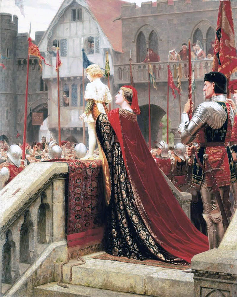 英国画家布莱尔·莱顿（Edmund Blair Leighton）数字油画作品图片图库