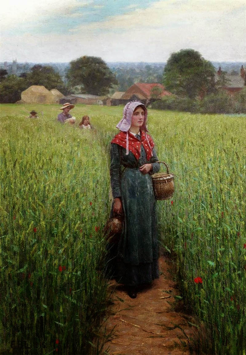 英国画家布莱尔·莱顿（Edmund Blair Leighton）数字油画作品图片图库