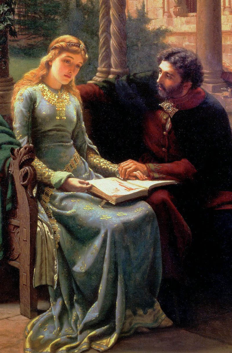 英国画家布莱尔·莱顿（Edmund Blair Leighton）数字油画作品图片图库