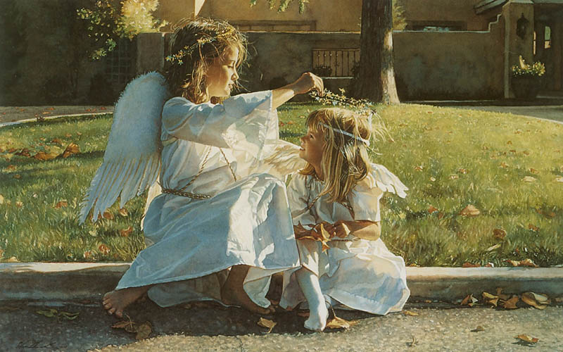 美国画家史蒂夫·汉克斯（steve hanks）水彩绘画作品美女图片素材图库