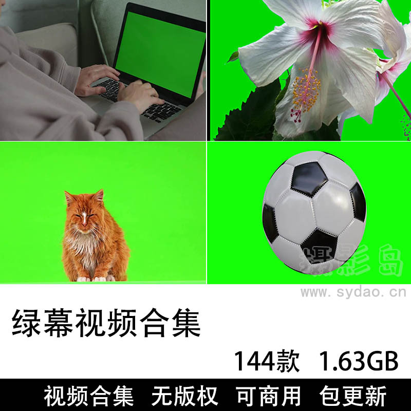 144款可商用绿幕视频素材合集下载，抠图绿幕背景动态模板无版权视频抖音特效后期合成