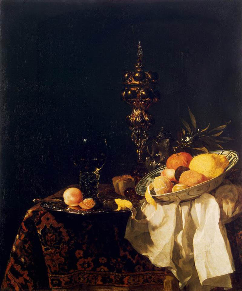 威廉考尔夫willem kalf高清油画作品图片静物美术临摹图素材