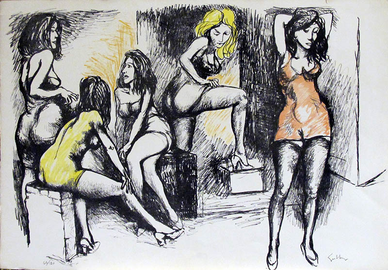 意大利画家雷纳托·古图索（Renato Guttuso）数字绘画油画电子图片图库