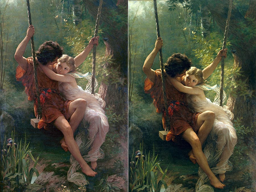 法国画家奥古斯特·库特（Pierre Auguste Cot）数字人物油画作品电子图片