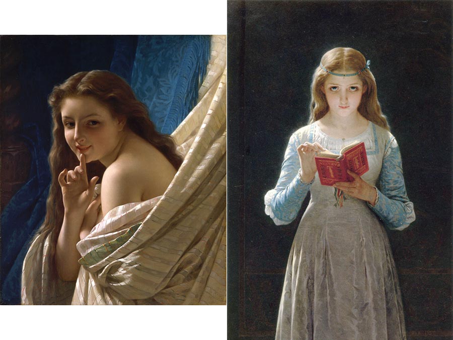 法国画家奥古斯特·库特（Pierre Auguste Cot）数字人物油画作品电子图片