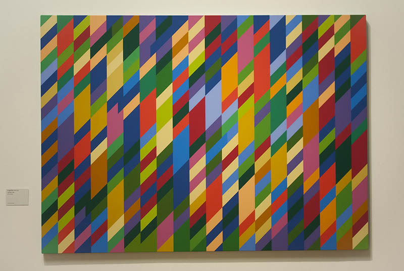 画家布里奇特·赖利（Bridget Riley）高清油画电子图片，欧普艺术抽象图案喷绘装饰画素材