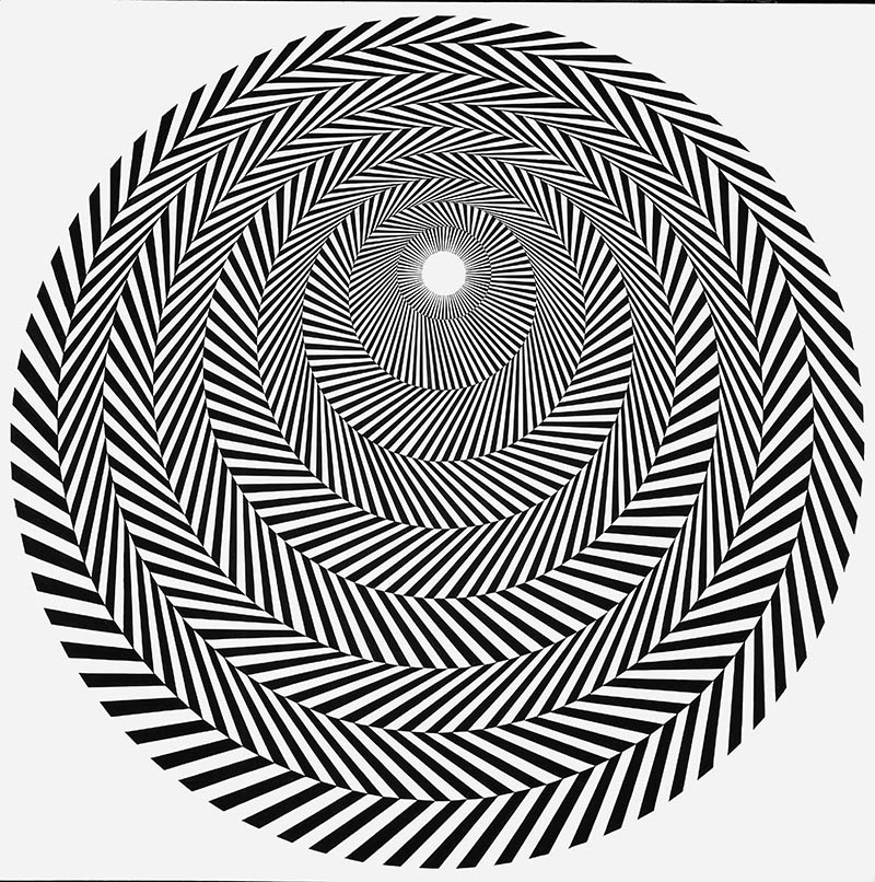 画家布里奇特·赖利（Bridget Riley）高清油画电子图片，欧普艺术抽象图案喷绘装饰画素材