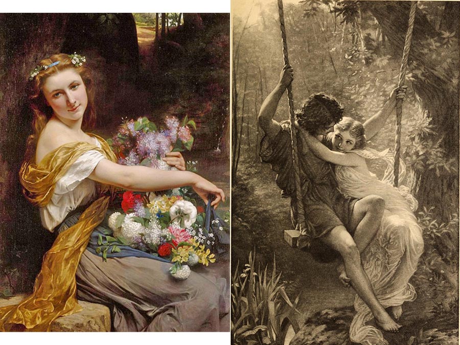 法国画家奥古斯特·库特（Pierre Auguste Cot）数字人物油画作品电子图片