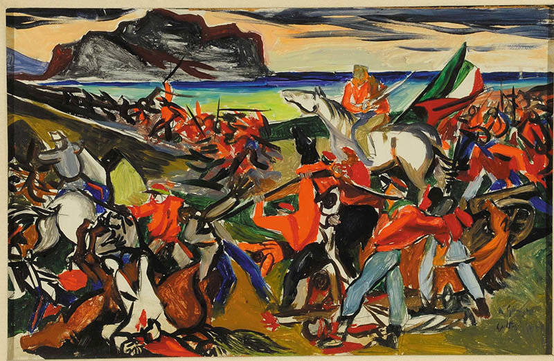 意大利画家雷纳托·古图索（Renato Guttuso）数字绘画油画电子图片图库