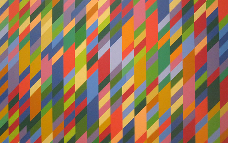 画家布里奇特·赖利（Bridget Riley）高清油画电子图片，欧普艺术抽象图案喷绘装饰画素材