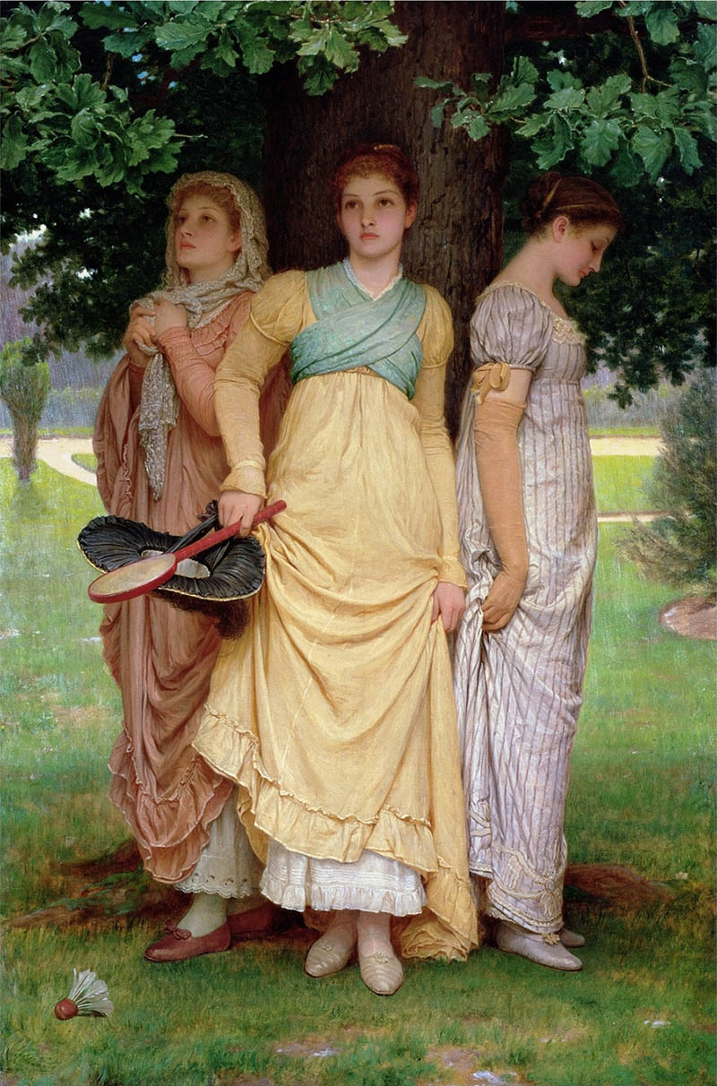 英国画家查尔斯·爱德华·佩鲁吉尼（Charles Edward Perugini ）肖像油画图片临摹素材