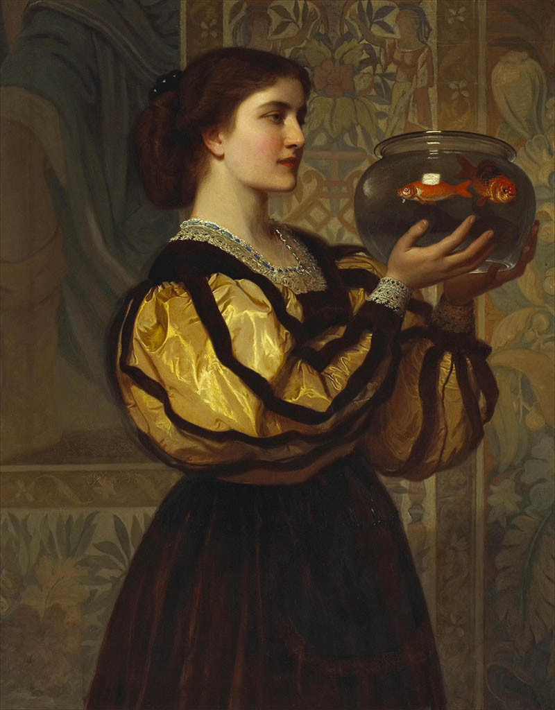 英国画家查尔斯·爱德华·佩鲁吉尼（Charles Edward Perugini ）肖像油画图片临摹素材