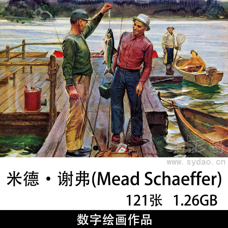 126幅美国画家米德·谢弗(Mead Schaeffer)油画绘画、版画插图作品图片合集图库
