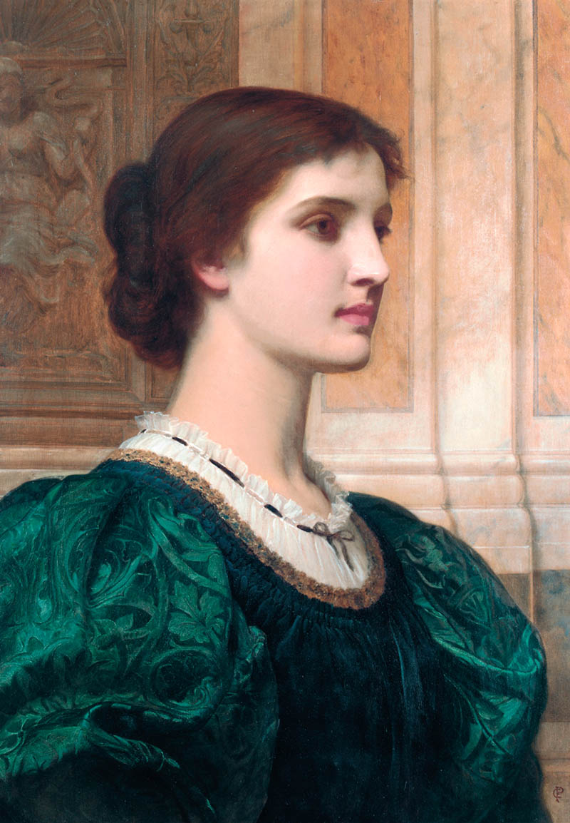 英国画家查尔斯·爱德华·佩鲁吉尼（Charles Edward Perugini ）肖像油画图片临摹素材