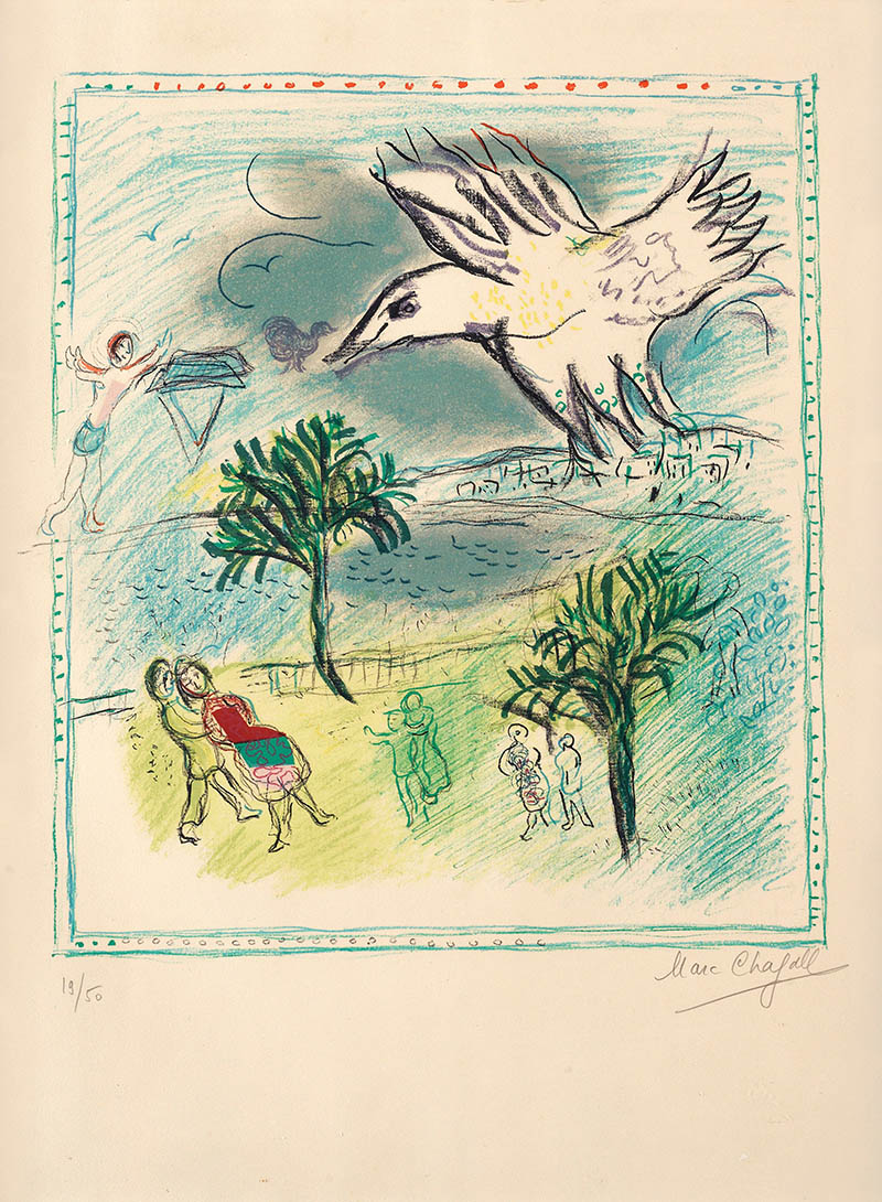 画家马克·夏加尔 Marc Chagall高清油画作品图片合集，抽象人物素描装饰画喷绘临摹素材