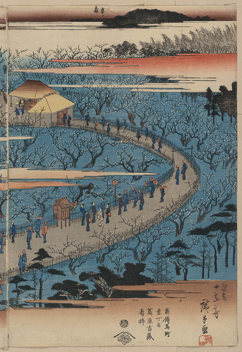 日本画家歌川广重浮世绘高清版画作品图片合集，人物风景装饰画喷绘临摹素材