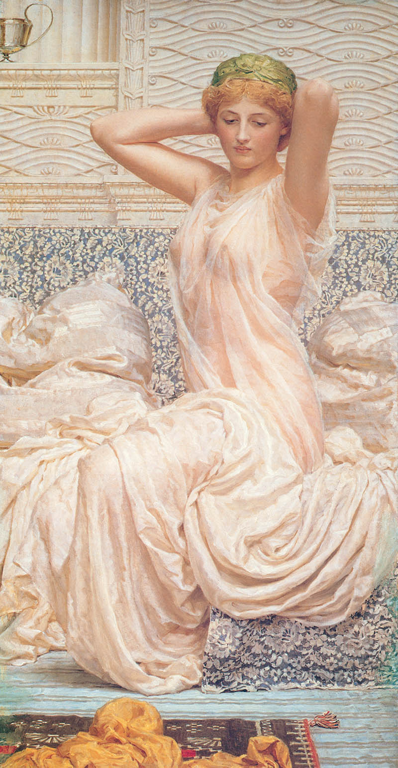 英国画家阿尔伯特·约瑟夫·摩尔（Albert Joseph Moore）数字绘画人物油画作品图片临摹素材