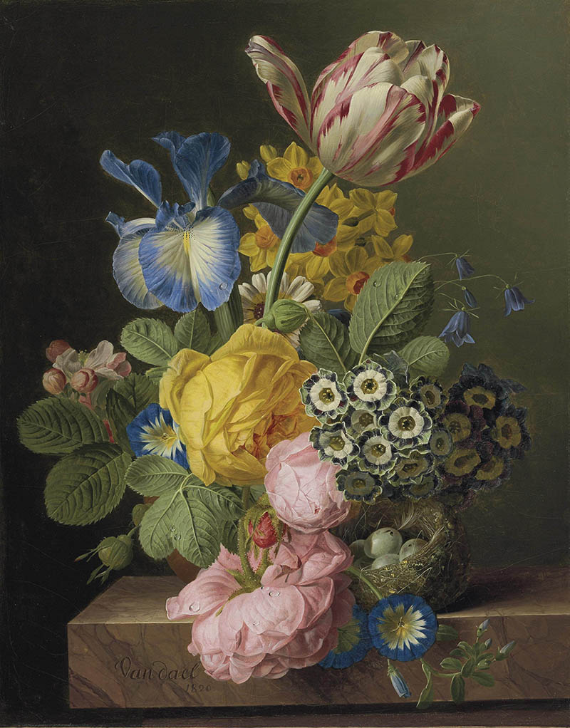 画家扬·弗兰斯·范·代尔（jan frans van dael）唯美花卉、水果静物油画作品临摹素材