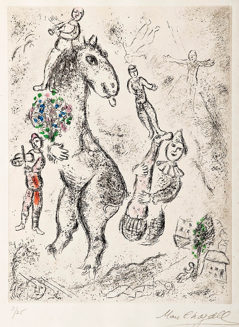 画家马克·夏加尔 Marc Chagall高清油画作品图片合集，抽象人物素描装饰画喷绘临摹素材