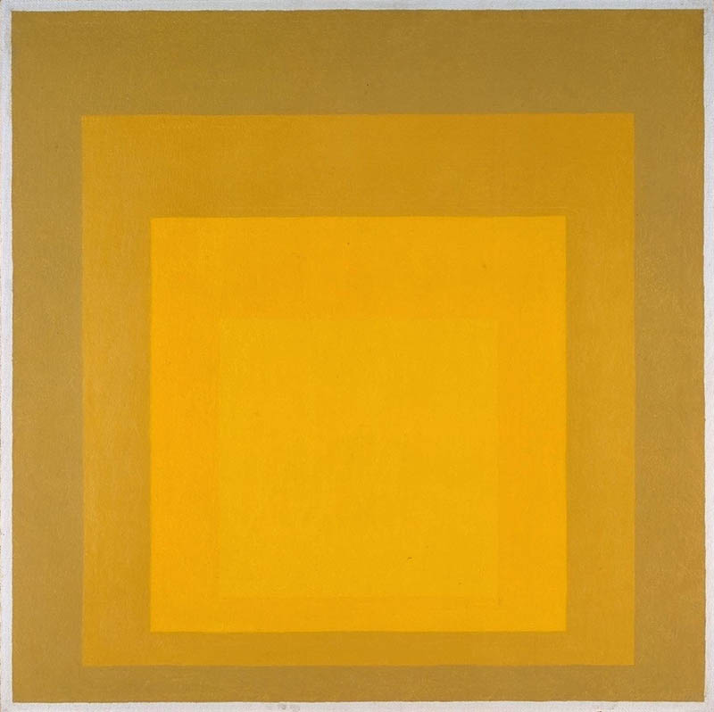 美国画家约瑟夫·艾伯斯（Josef Albers）抽象绘画几何油画作品合集欣赏