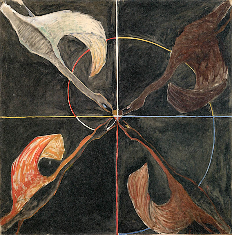 瑞典画家希尔吗·克林特（Hilma af Klint）几何抽象绘画油画作品图片欣赏