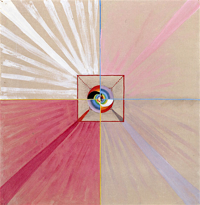 瑞典画家希尔吗·克林特（Hilma af Klint）几何抽象绘画油画作品图片欣赏