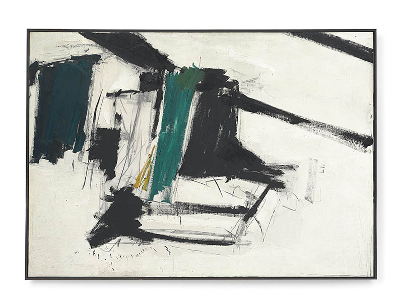 美国画家弗兰茨·克莱恩(Franz Kline)抽象绘画油画作品图片临摹素材欣赏