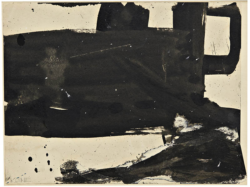 美国画家弗兰茨·克莱恩(Franz Kline)抽象绘画油画作品图片临摹素材欣赏